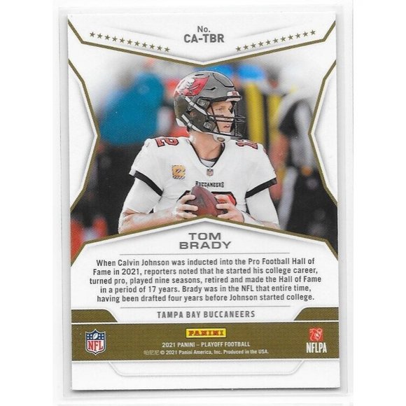 2021 Panini Playoff TOM BRADY Insert Card Call to Arms #CA-TBR Tampa Bay Bucs - Picture 2 of 2